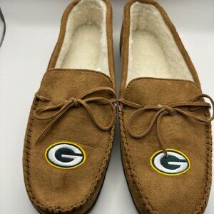 Foco Green Bay Packers Moccasin Slipper / Size Large